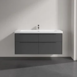Villeroy & Boch Subway 3.0 Badmöbel-Set 130 Cm Mit Beleuchtung, Griff In Möbelfarbe, 4 Auszüge