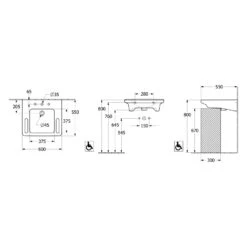 Villeroy & Boch ViCare Waschbecken ViCare 60 X 55 Cm -Badmöbel Verkäufe villeroy boch alle kollektionen vicare waschtische 12288215