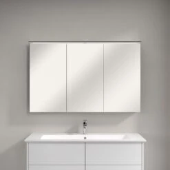 Villeroy & Boch Finero Waschtischunterschrank 120 Cm Mit Waschtisch Und Spiegelschrank, 4 Auszüge