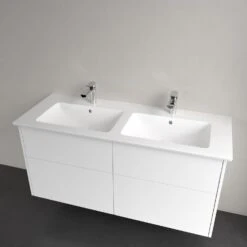 Villeroy & Boch Finero Waschtischunterschrank 130 Cm Mit Doppelwaschtisch Und Spiegelschrank, 4 Auszüge -Badmöbel Verkäufe villeroy boch badmoebel finero waschtischunterschrank mit 6155887