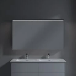 Villeroy & Boch Finero Waschtischunterschrank 130 Cm Mit Doppelwaschtisch Und Spiegelschrank, 4 Auszüge -Badmöbel Verkäufe villeroy boch badmoebel finero waschtischunterschrank mit 6156103