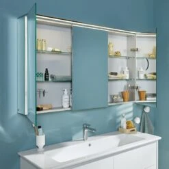 Villeroy & Boch Finero Waschtischunterschrank 130 Cm Mit Doppelwaschtisch Und Spiegelschrank, 4 Auszüge -Badmöbel Verkäufe villeroy boch badmoebel finero waschtischunterschrank mit 6156370